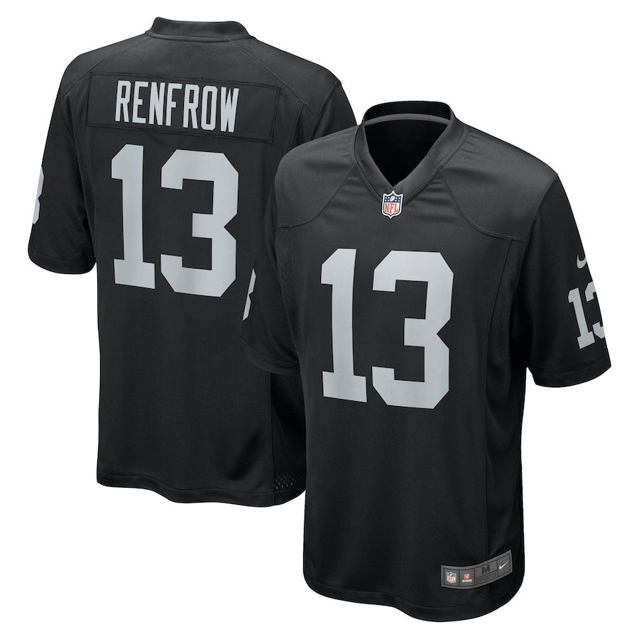 Men Oakland Raiders #13 Hunter Renfrow Nike Black Game NFL Jersey->oakland raiders->NFL Jersey